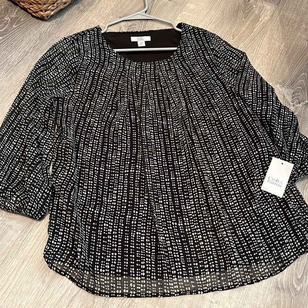 NWT - Croft & Barrow Blouse - Petites Medium